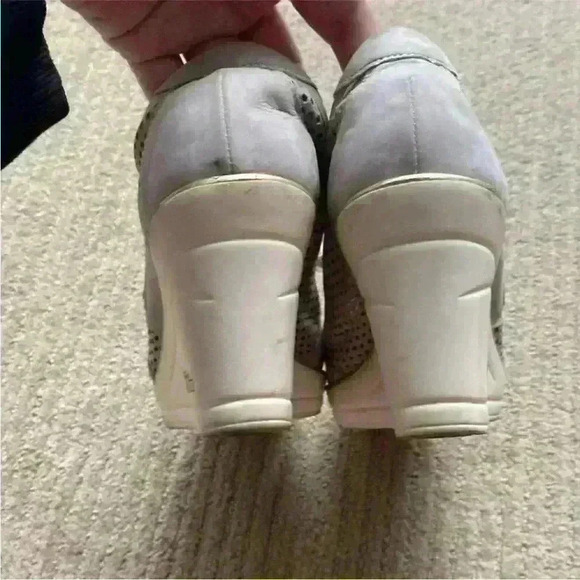 Baldinini Leather Sneaker Platform Shoe, nude lace up ankle boot, size 38 EUR - Picture 3 of 13